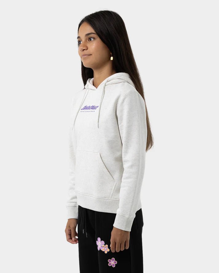 FUSION FLAME STACK STRIP CENTRE HOODIE - Santa CruzSG126-HO03-WHITE MARLE-8