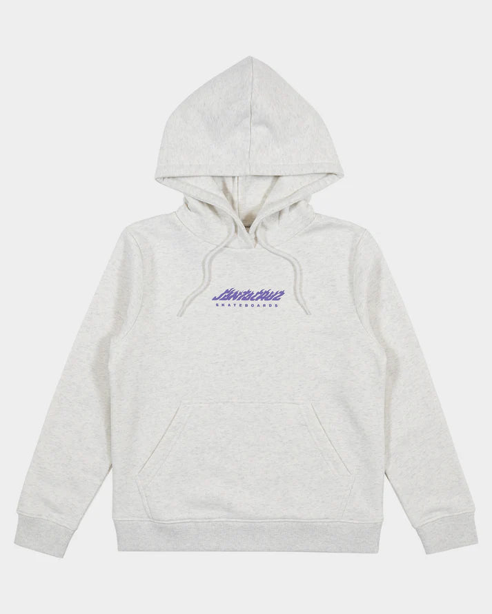 FUSION FLAME STACK STRIP CENTRE HOODIE - Santa CruzSG126-HO03-WHITE MARLE-8