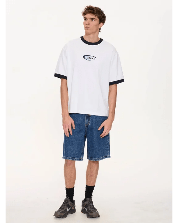 Fusion Ringer Box Fit Oversized Cropped Tee - Thrills210000180709