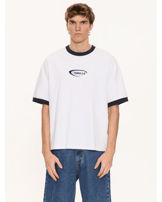 Fusion Ringer Box Fit Oversized Cropped Tee