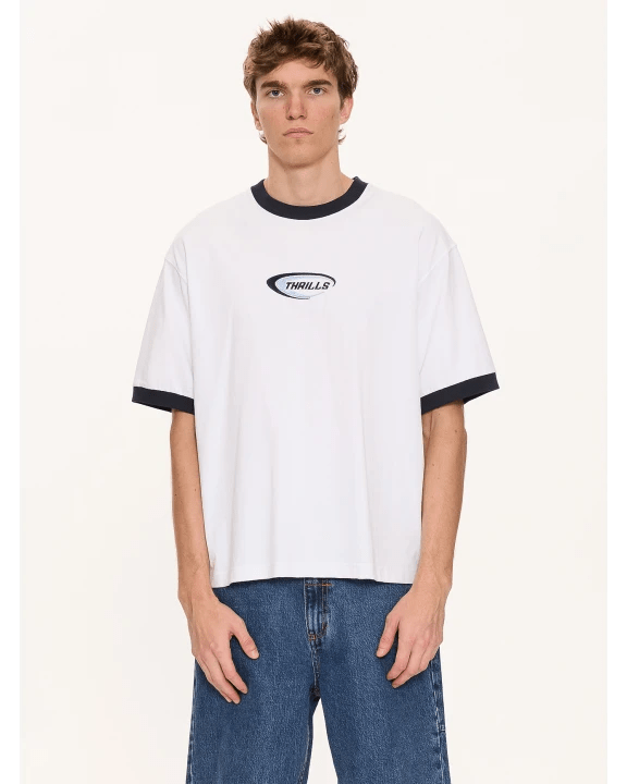 Fusion Ringer Box Fit Oversized Cropped Tee - Thrills210000180709