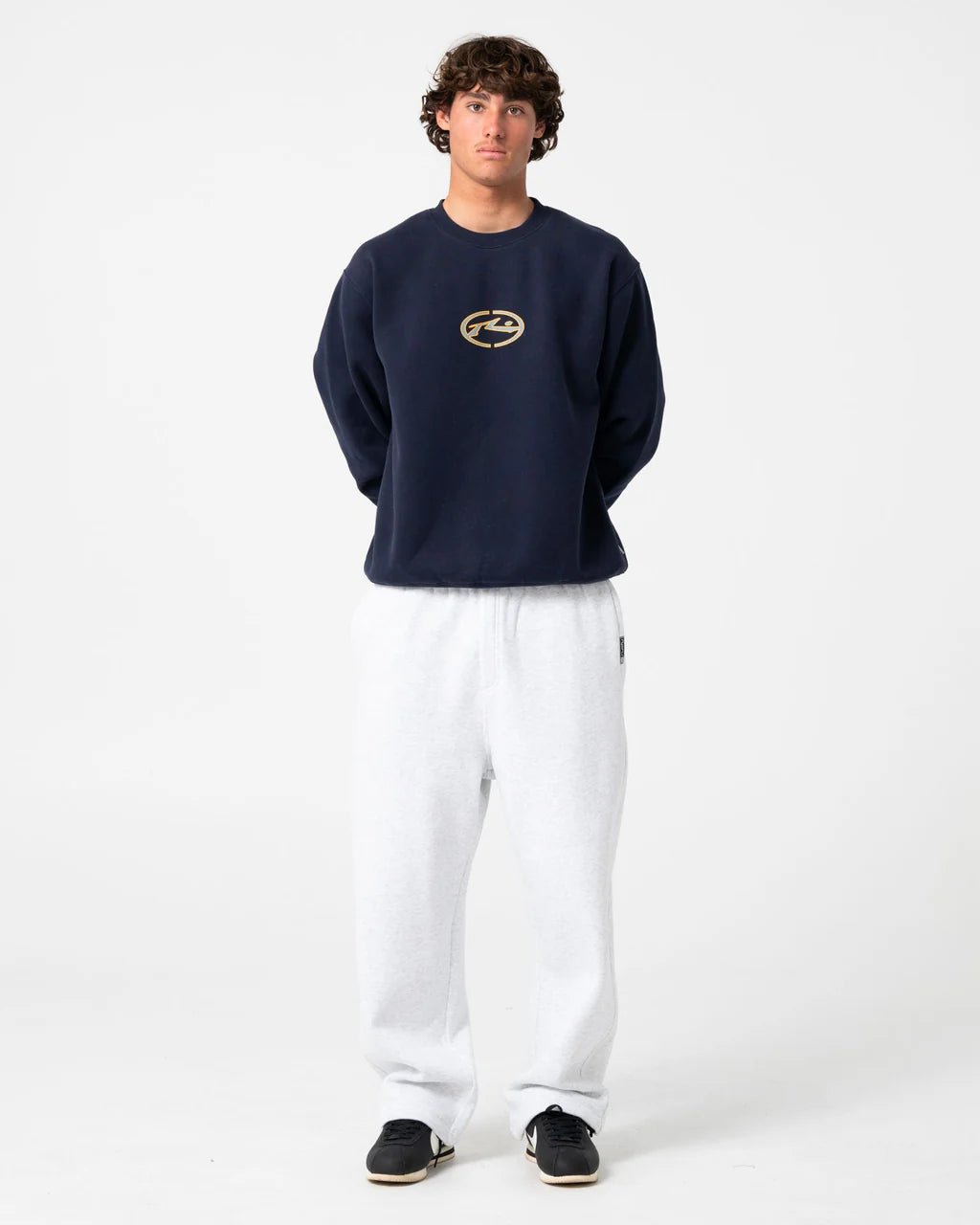 GAINER BAGGY TRACK PANT - RustyPAM1191-ECRU MARLE-XS