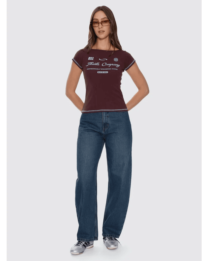 Game Day Boat Neck Tee - ThrillsWTA26-122C-Bitter Chocolate-8