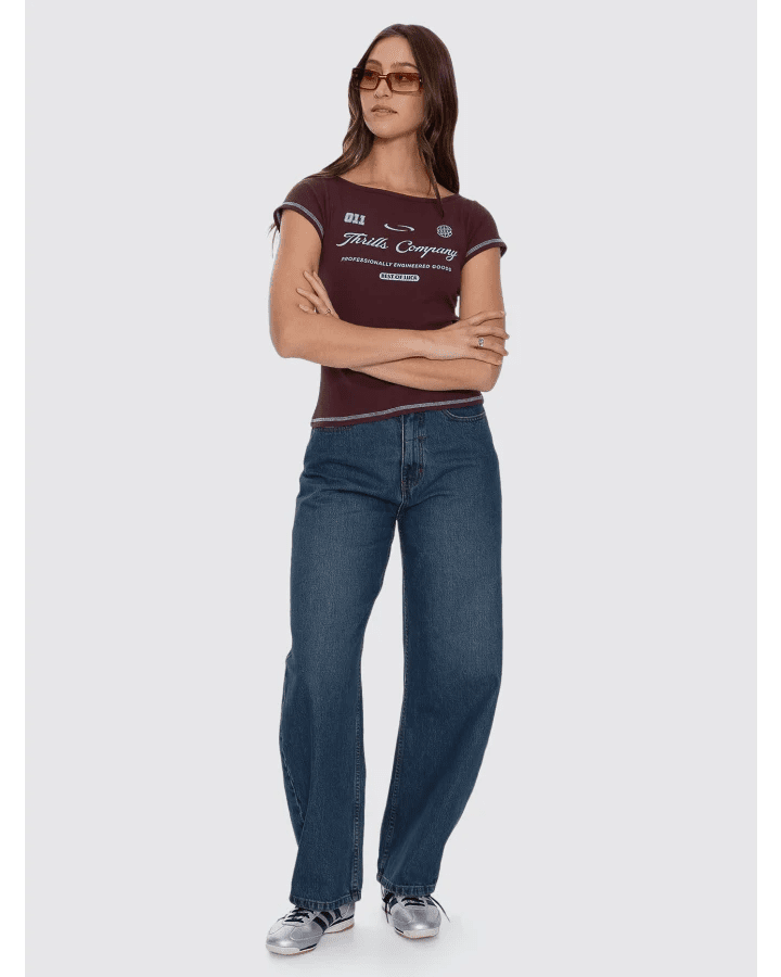 Game Day Boat Neck Tee - ThrillsWTA26-122C-Bitter Chocolate-8
