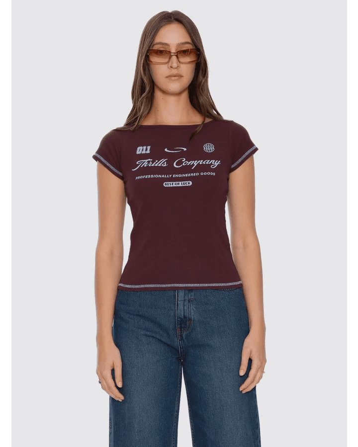 Game Day Boat Neck Tee - ThrillsWTA26-122C-Bitter Chocolate-8