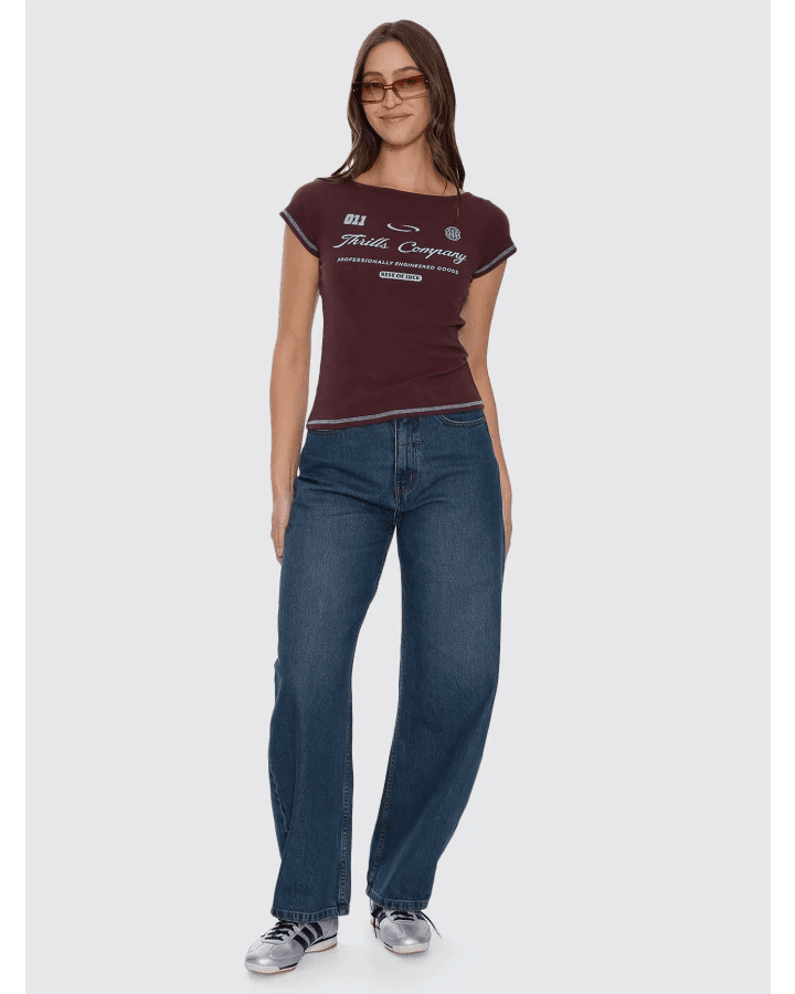Game Day Boat Neck Tee - ThrillsWTA26-122C-Bitter Chocolate-8