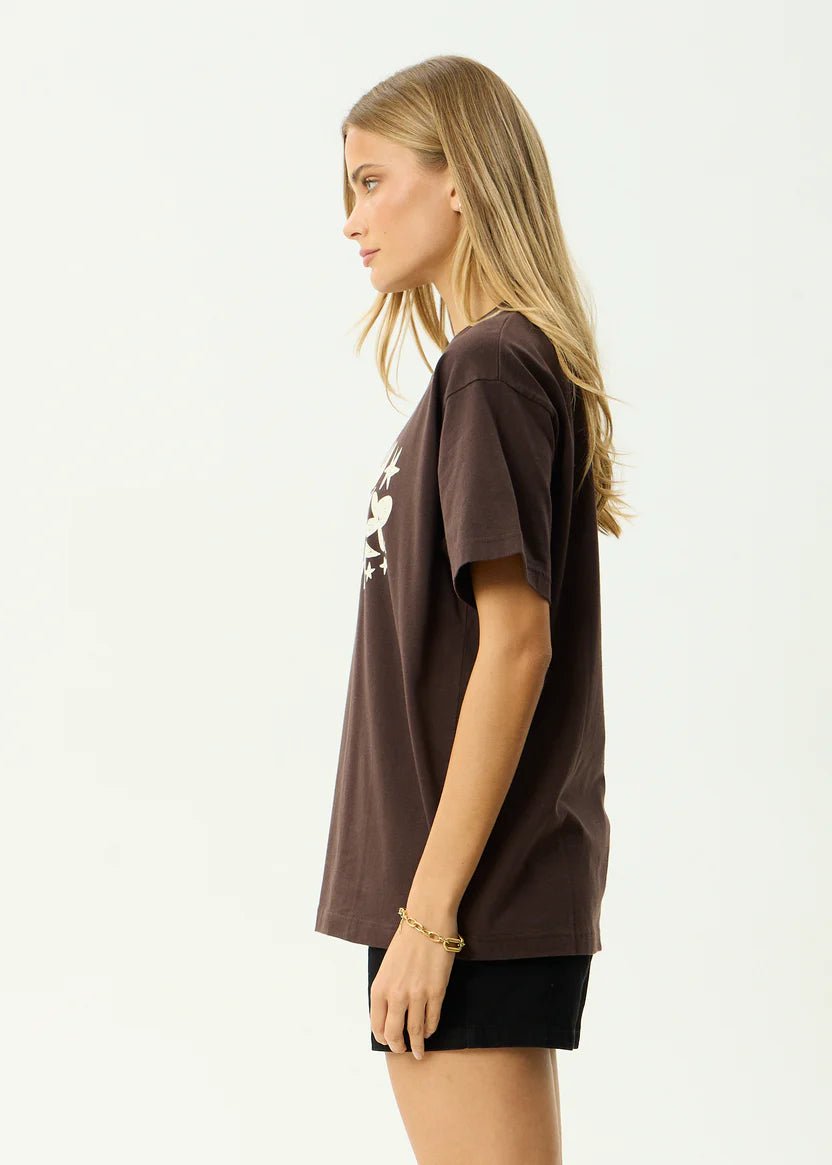 Garden Variety - Recycled Oversized Tee - AfendsW261005- Coffee-XS