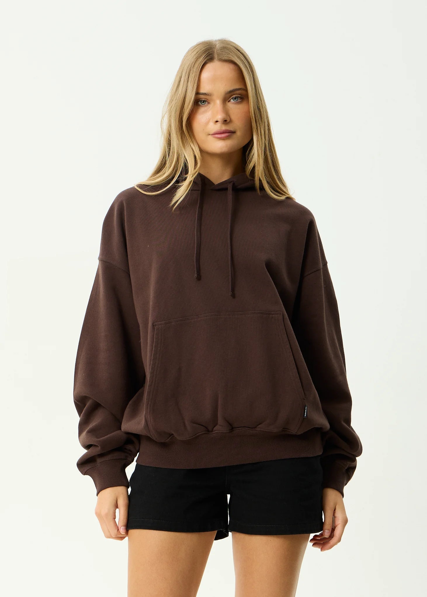 Genesis - Recycled Boxy Pull On Hood - AfendsM230506-WASHED COFFEE-XS