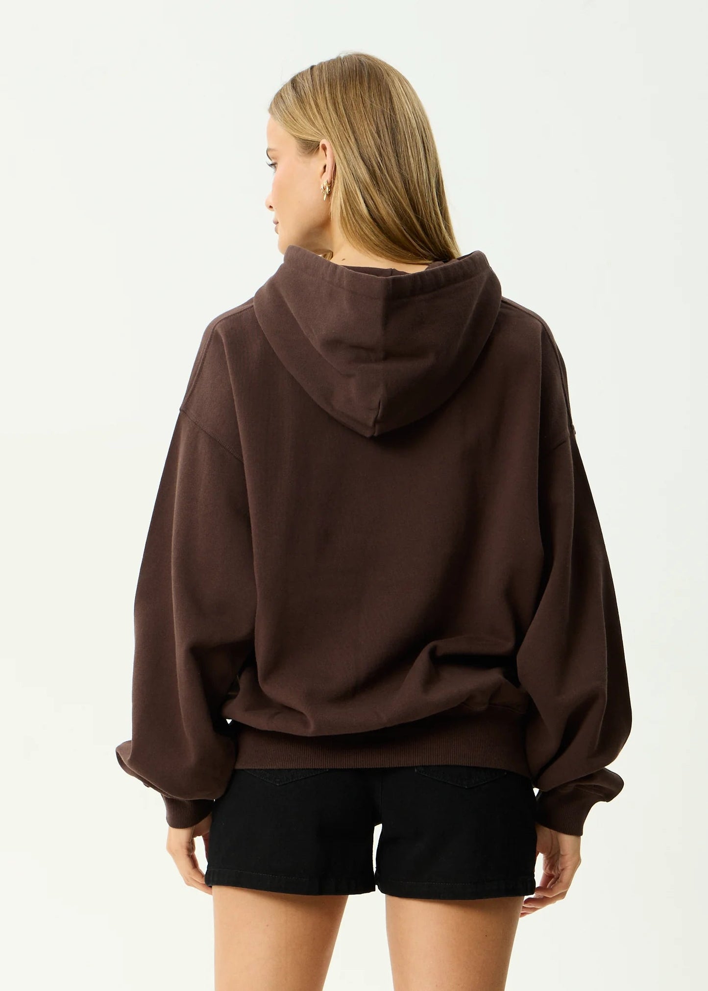 Genesis - Recycled Boxy Pull On Hood - AfendsM230506-WASHED COFFEE-XS