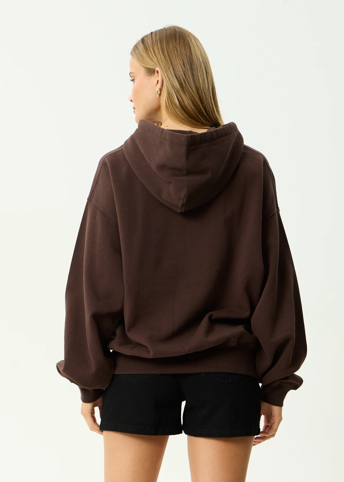 Genesis - Recycled Boxy Pull On Hood - AfendsM230506-WASHED COFFEE-XS