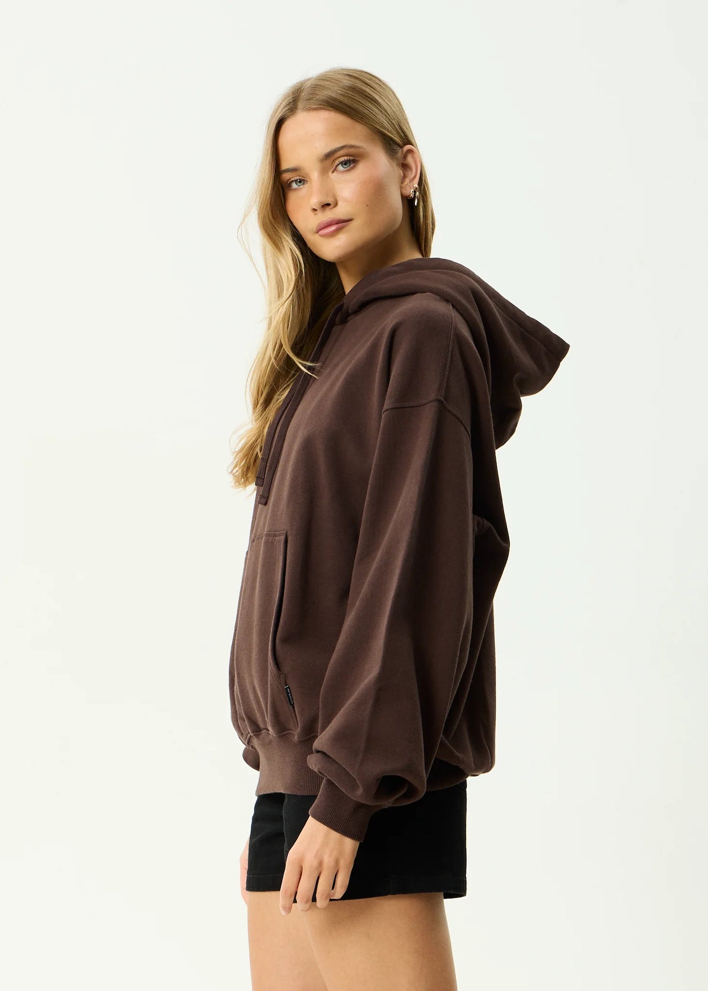 Genesis - Recycled Boxy Pull On Hood - AfendsM230506-WASHED COFFEE-XS