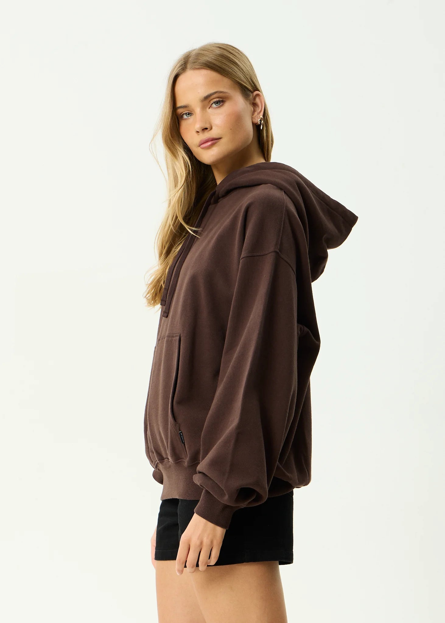 Genesis - Recycled Boxy Pull On Hood - AfendsM230506-WASHED COFFEE-XS