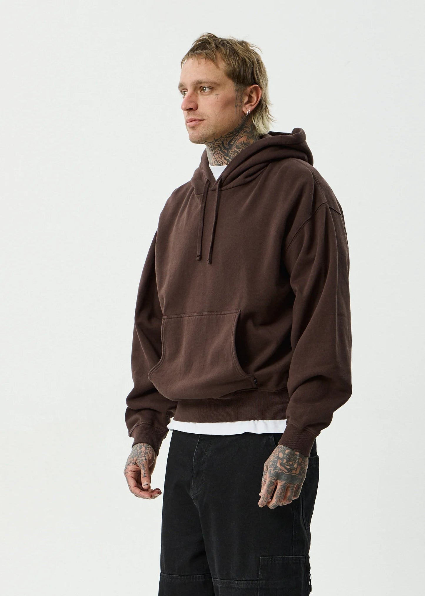 Genesis - Recycled Boxy Pull On Hood - AfendsM230506-WASHED COFFEE-XS