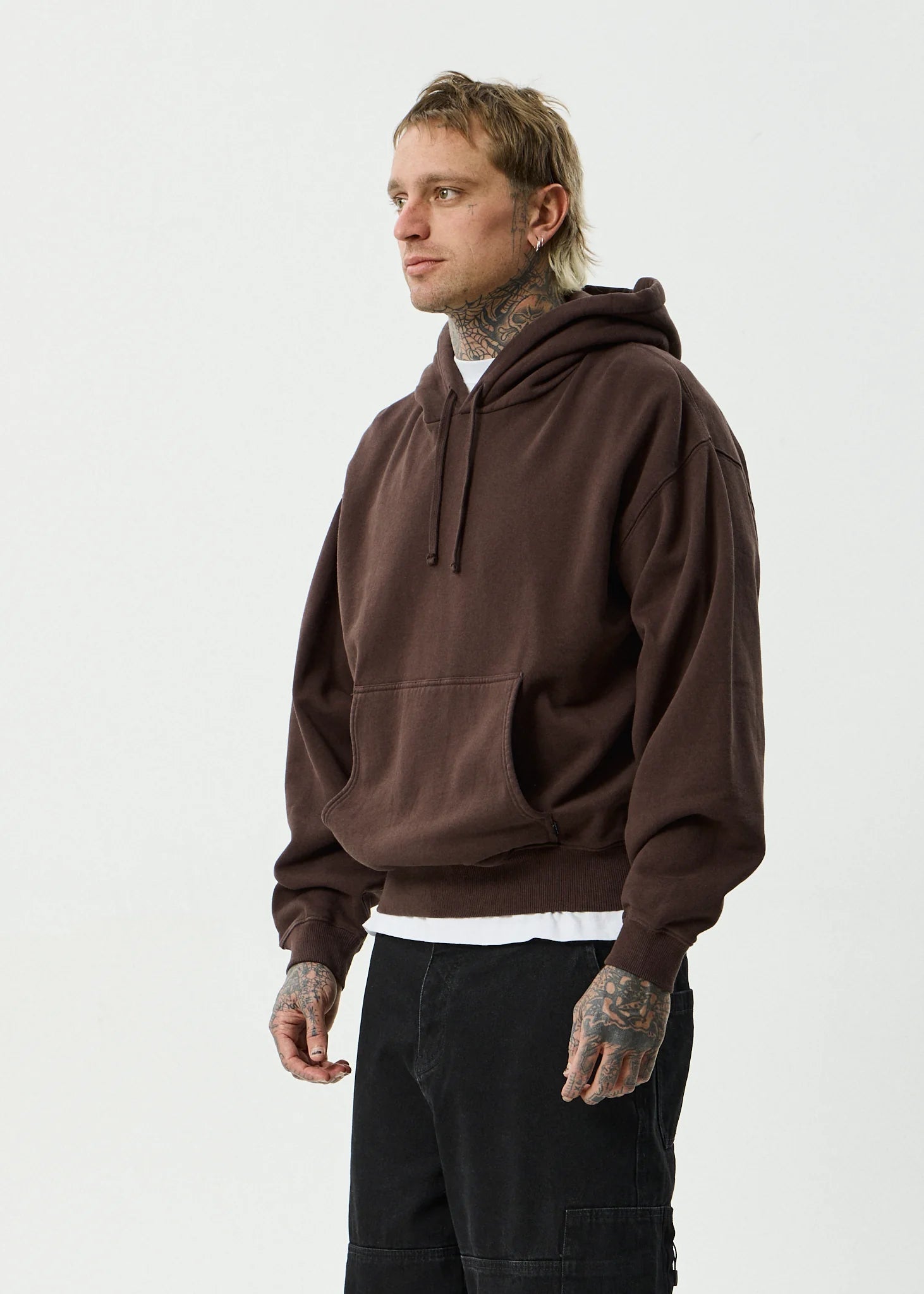 Genesis - Recycled Boxy Pull On Hood - AfendsM230506-WASHED COFFEE-XS