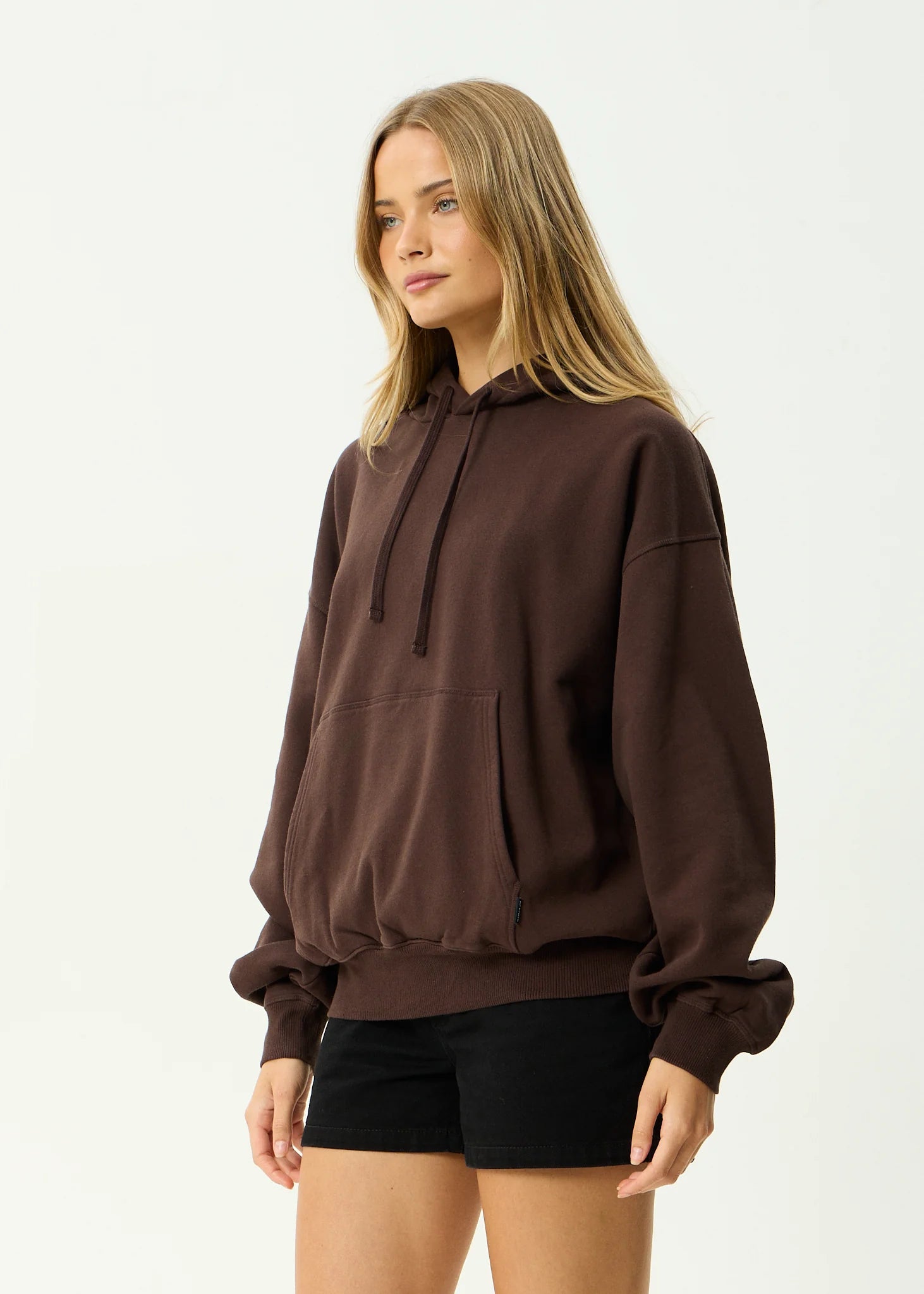 Genesis - Recycled Boxy Pull On Hood - AfendsM230506-WASHED COFFEE-XS