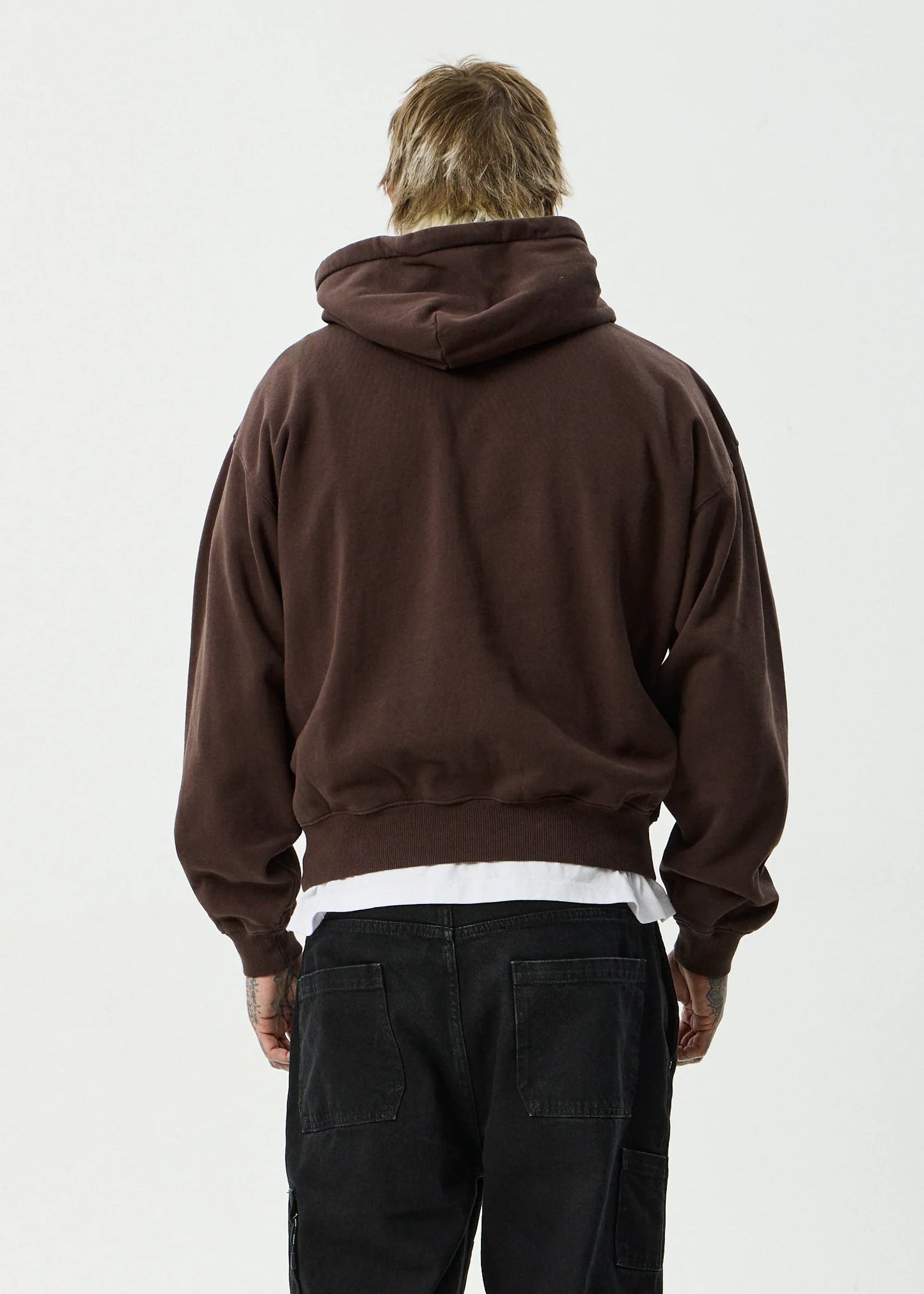 Genesis - Recycled Boxy Pull On Hood - AfendsM230506-WASHED COFFEE-XS