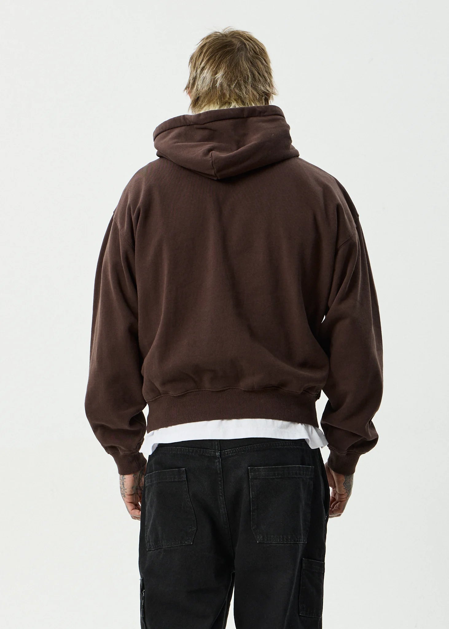 Genesis - Recycled Boxy Pull On Hood - AfendsM230506-WASHED COFFEE-XS