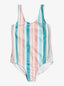 Girls Happiness One Piece - RoxyERLX103073 - BLR6 - Latigo Bay Beachy Stripe - 4