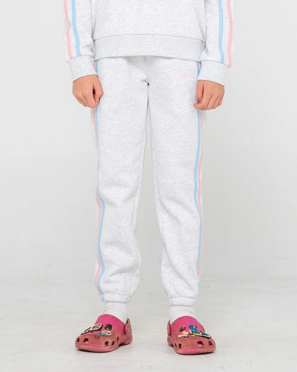 GIRLS TEAM VARSITY CUFF JOGGER - RustyPAG1492-ECRU MARLE-8