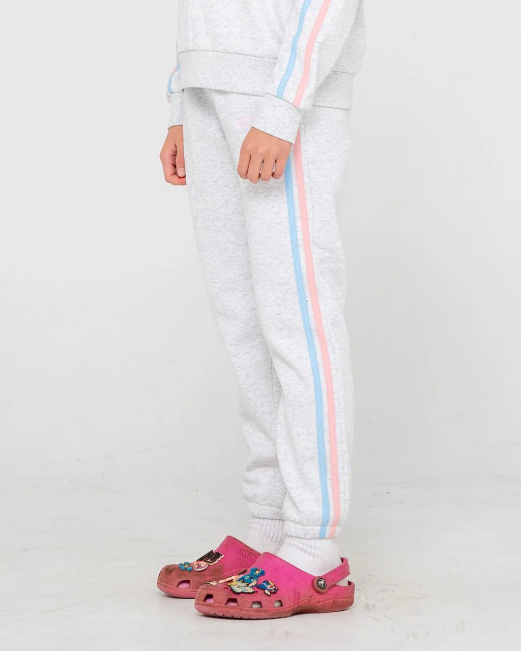 GIRLS TEAM VARSITY CUFF JOGGER - RustyPAG1492-ECRU MARLE-8
