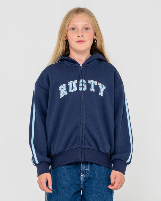 GIRLS TEAM VARSITY ZIP THROUGH HOOD