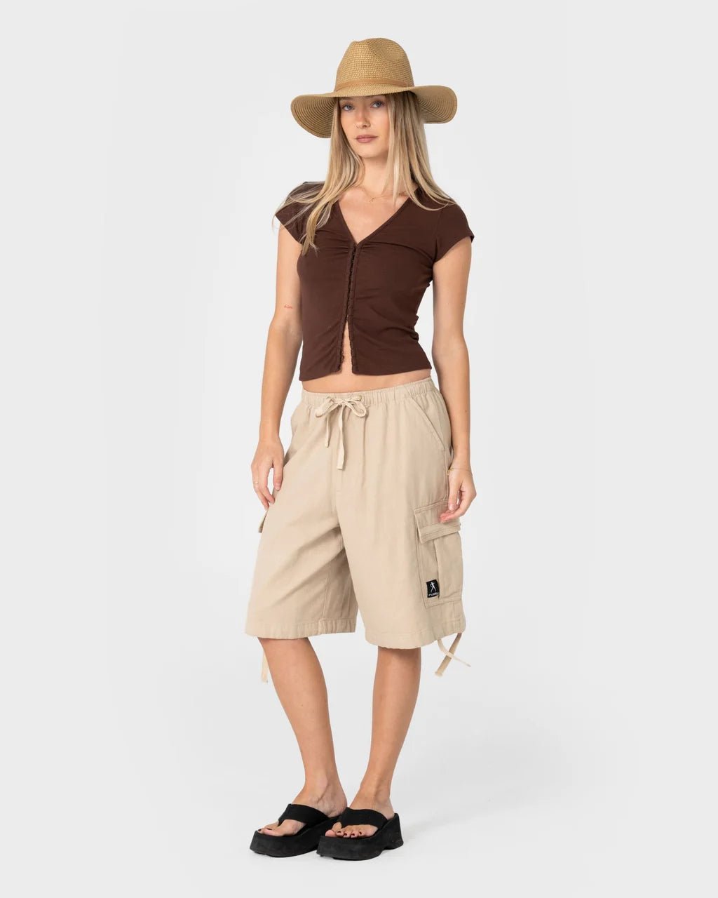 GISELE STRAW HAT -RustyHHL0398-NATURAL / CARAMEL 1-S/M