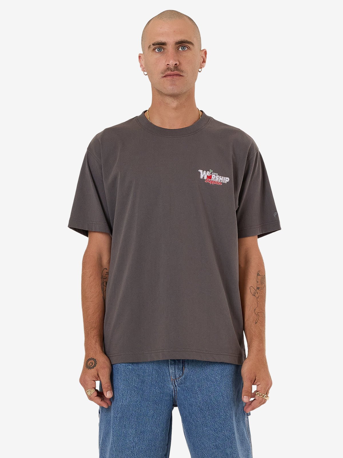 Glazed And Confused Tee - WorshipPH25 - 104BWW - Worn Black - S