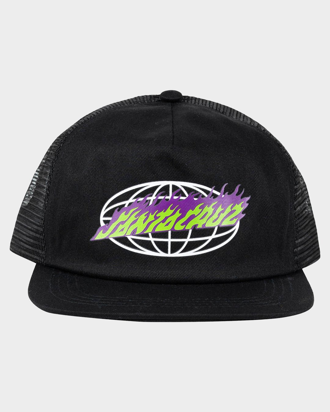 Global Flame Strip Trucker Cap - Santa CruzSB324 - HW04 - BLK - Black - OSFM