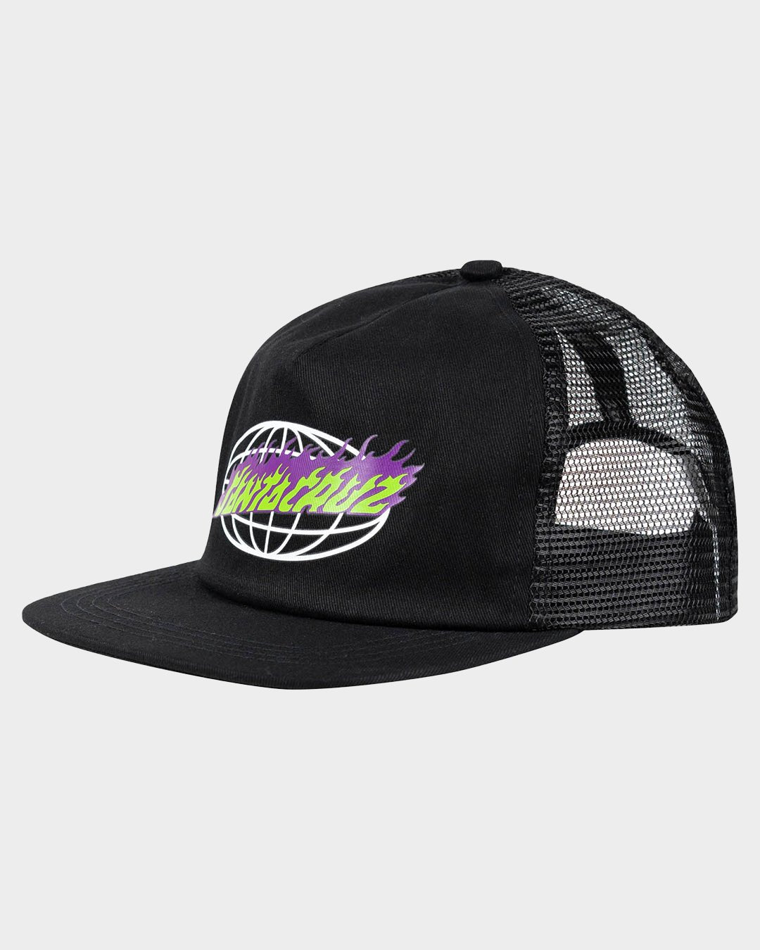 Global Flame Strip Trucker Cap - Santa CruzSB324 - HW04 - BLK - Black - OSFM