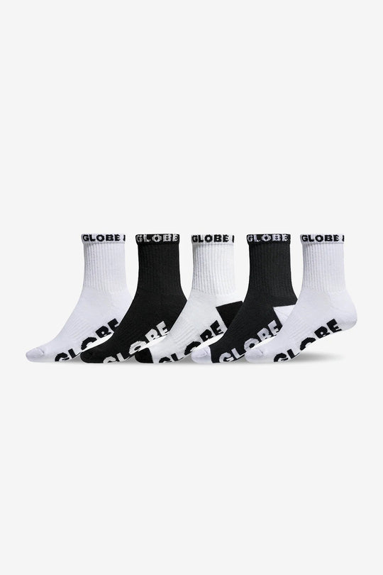 Globe Quarter Sock 5 Pk
