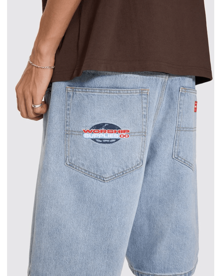 Globo Big Dawg Jean Short -WorshipPH26-315EWD-Blew Dust-30