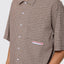 Globo Box Crop Short Sleeve Shirt -WorshipPH26-204C-Brown-S
