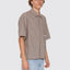 Globo Box Crop Short Sleeve Shirt -WorshipPH26-204C-Brown-S
