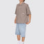 Globo Box Crop Short Sleeve Shirt -WorshipPH26-204C-Brown-S