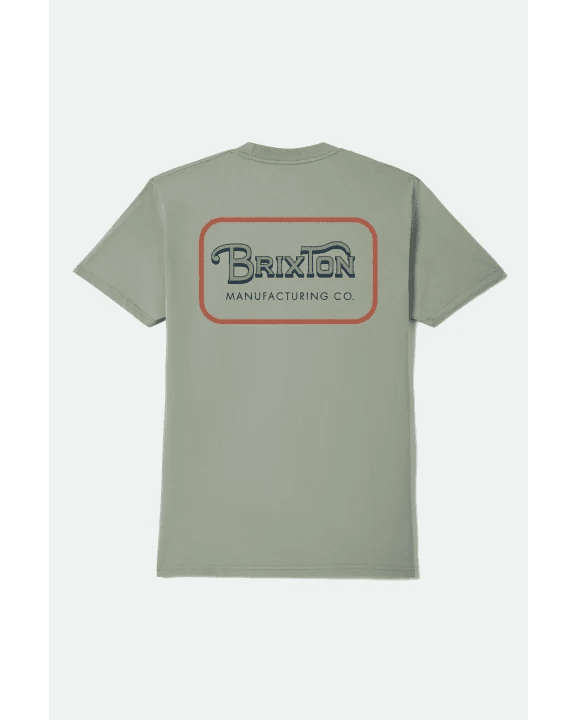 GRADE S/S STD - Brixton17483-DESERT GREEN/DARK NAVY/AMBER T-S