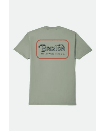 GRADE S/S STD - Brixton17483-DESERT GREEN/DARK NAVY/AMBER T-S