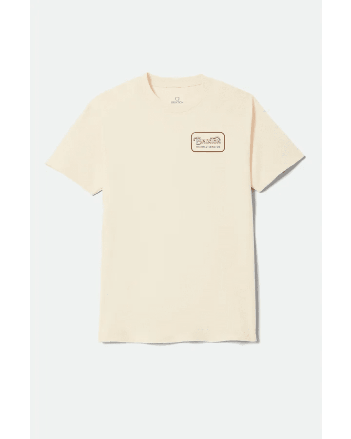 GRADE S/S STND TEE -Brixton16411-CREAM/BURGUNDY/RUST-S