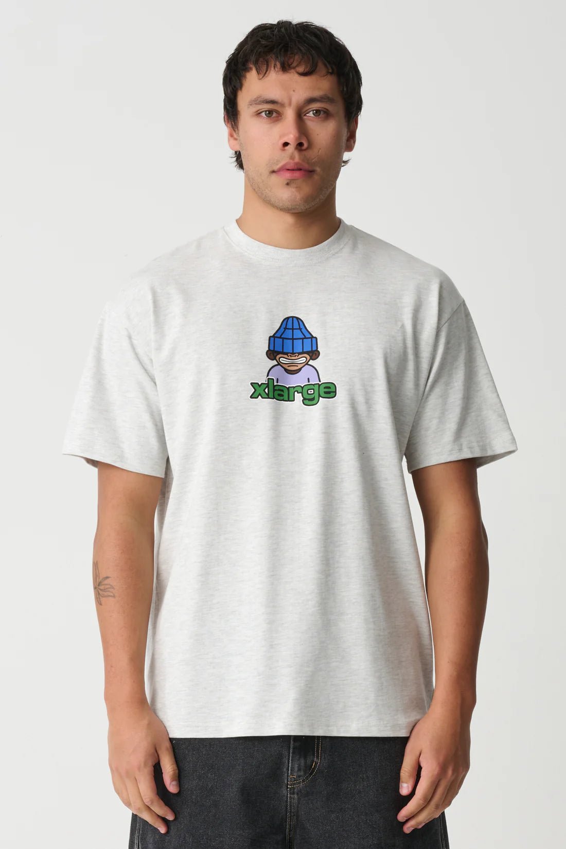GRIN SS TEE - XlargeXL026W1013-ASH HEATHER-M