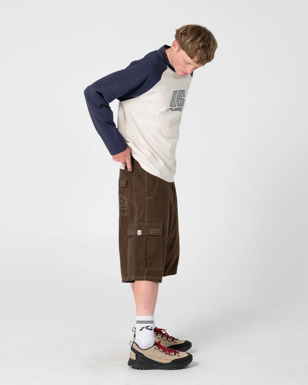 GRIZZLY BAGGY CARGO SHORT -RustyWKM1256-PINECONE-26