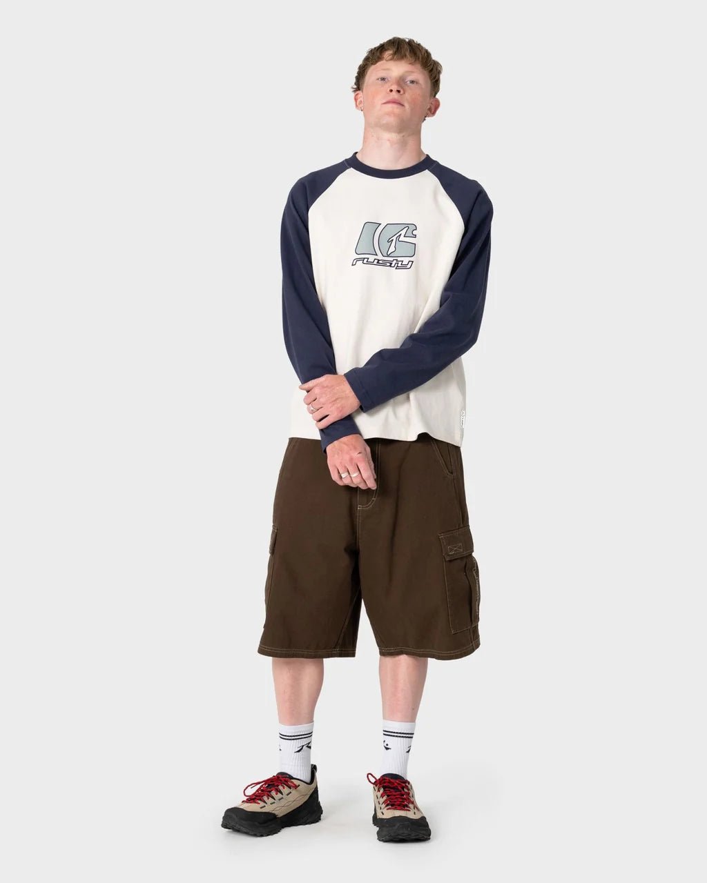GRIZZLY BAGGY CARGO SHORT -RustyWKM1256-PINECONE-26
