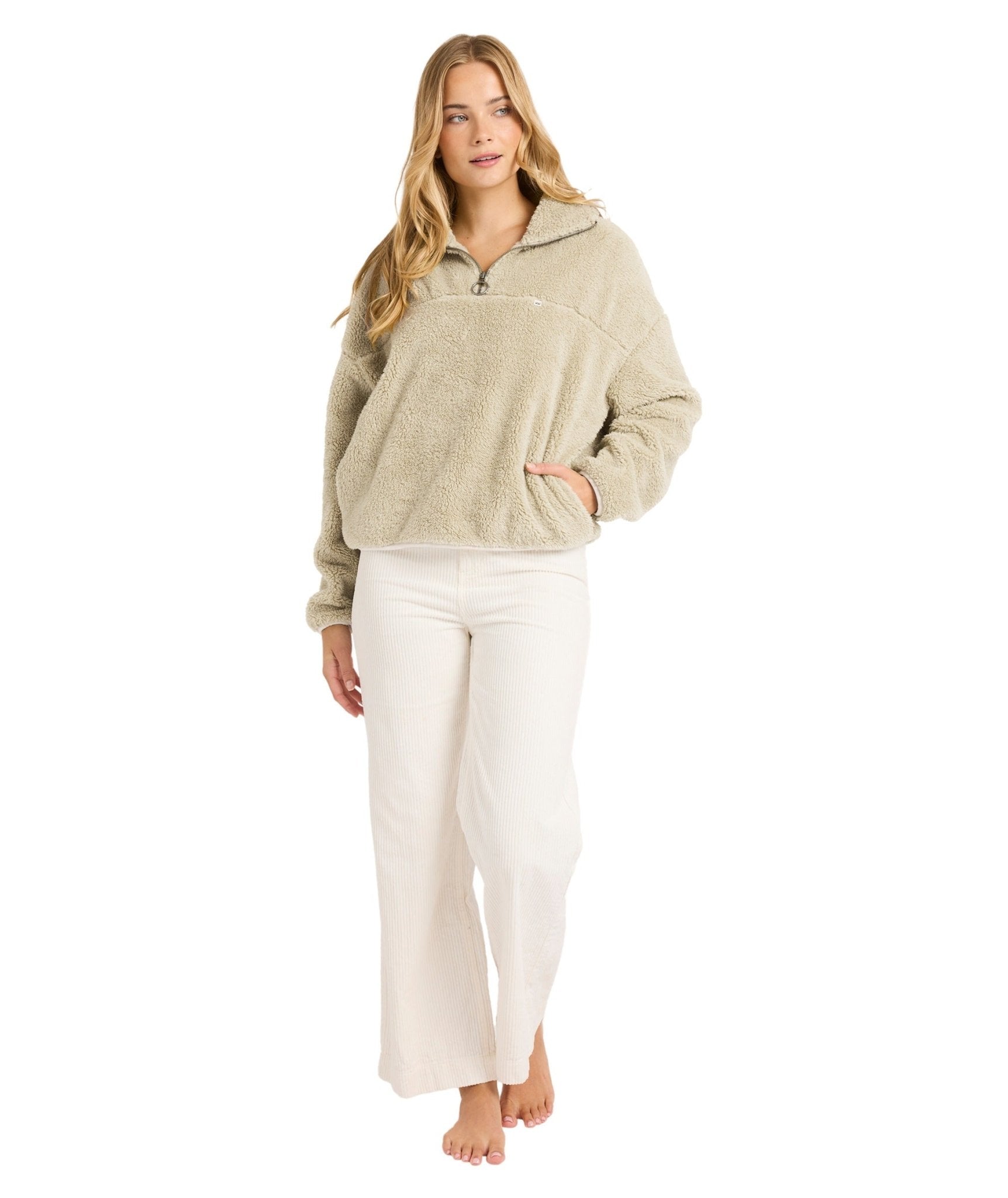 GROOVIN HALF ZIP CREW - Billabong24B411677-COYOTE-XS/6