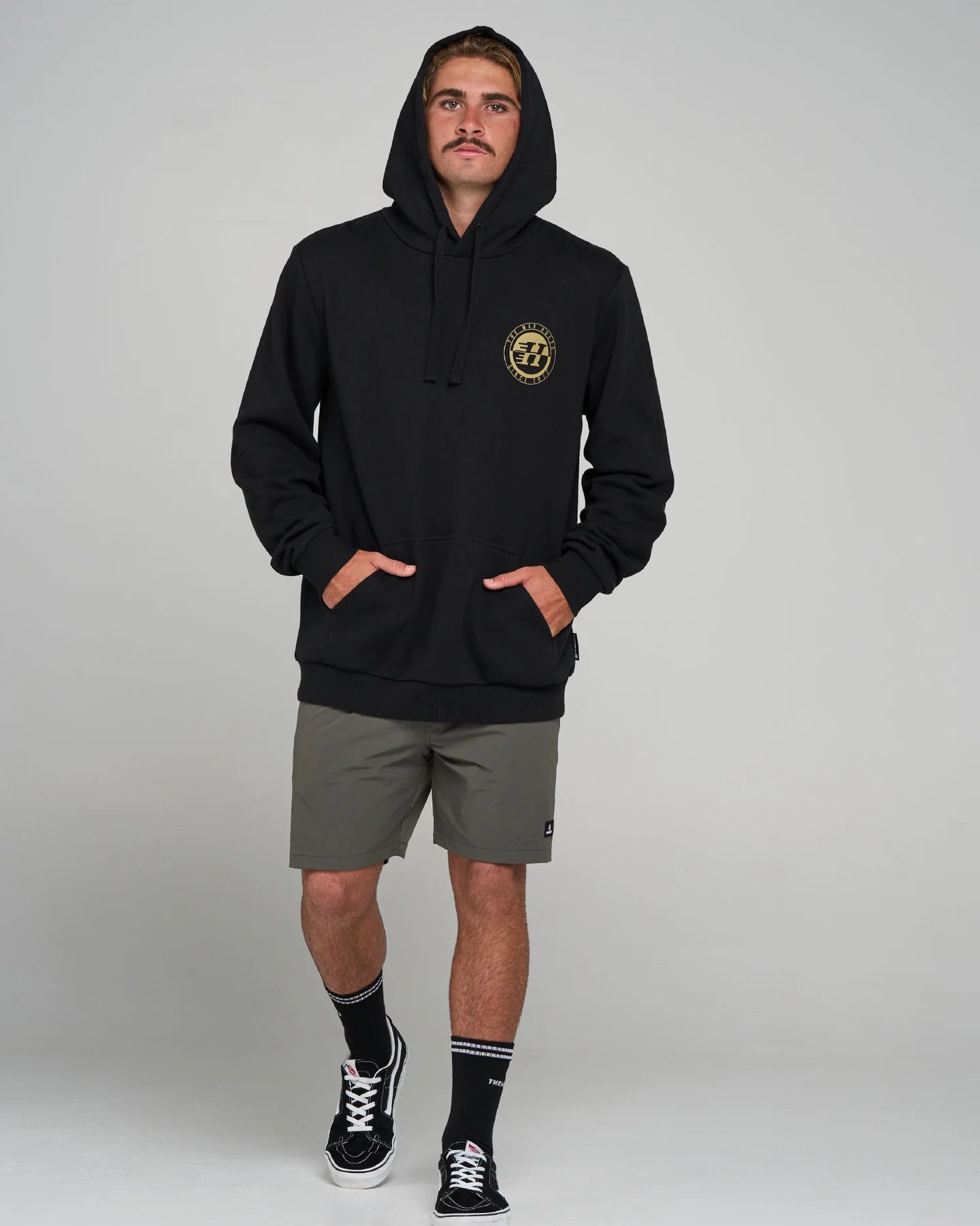 H SERIES SPLIT | HOODED PULLOVER - The Mad HueysH226M08001-BLACK-S