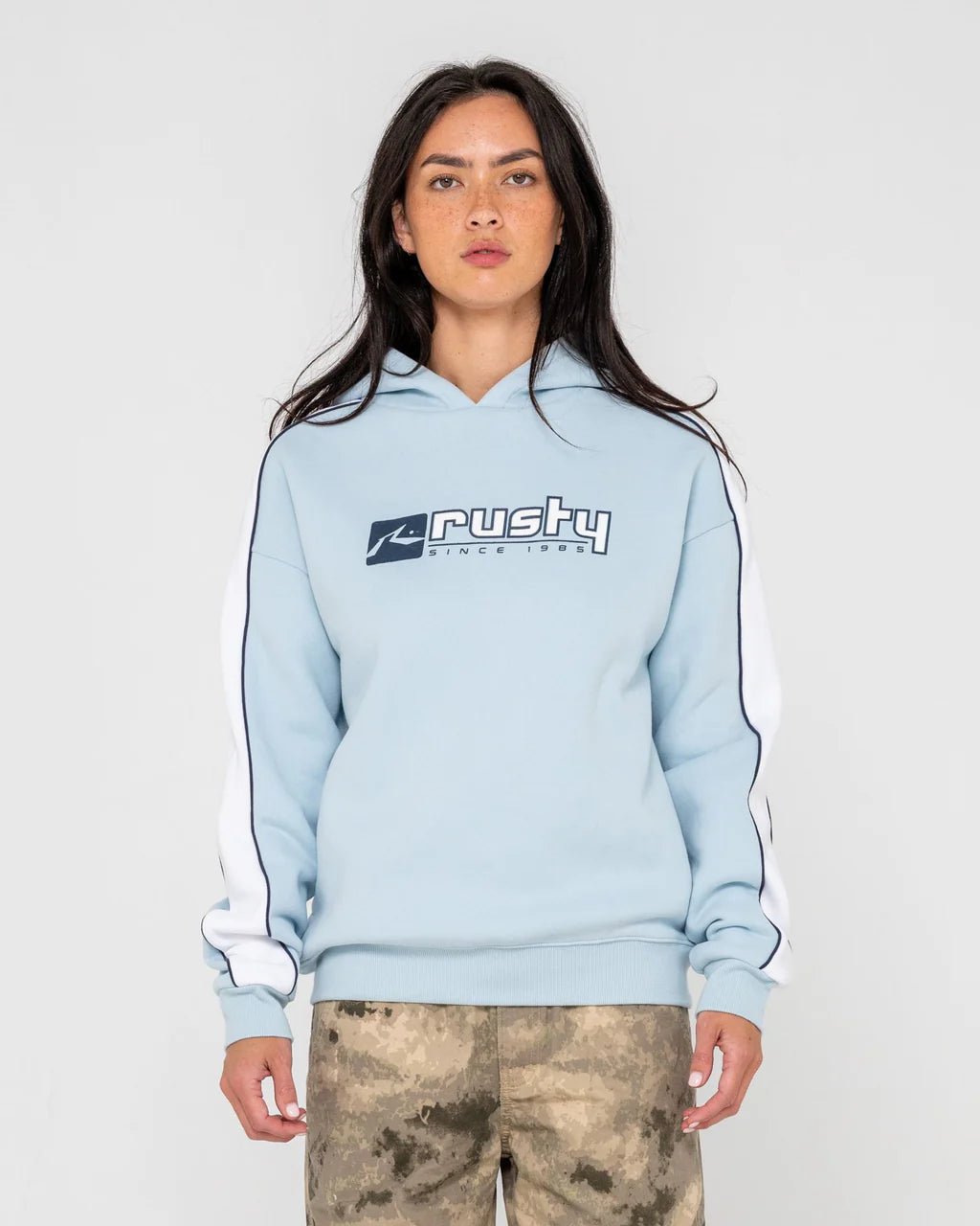 HAILSTONE OVERSIZED HOODED FLEECE - RustyFTL0883-RETRO BLUE-6