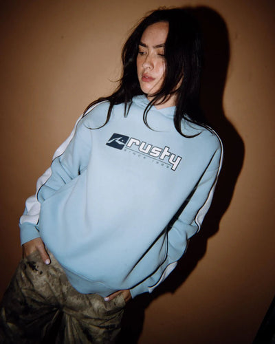 HAILSTONE OVERSIZED HOODED FLEECE - RustyFTL0883-RETRO BLUE-6
