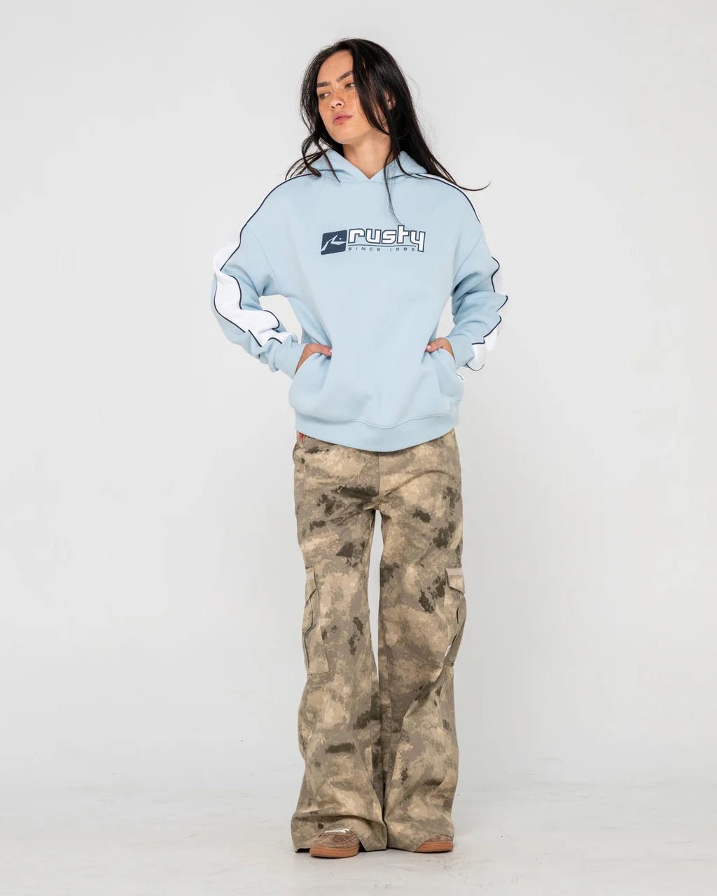 HAILSTONE OVERSIZED HOODED FLEECE - RustyFTL0883-RETRO BLUE-6