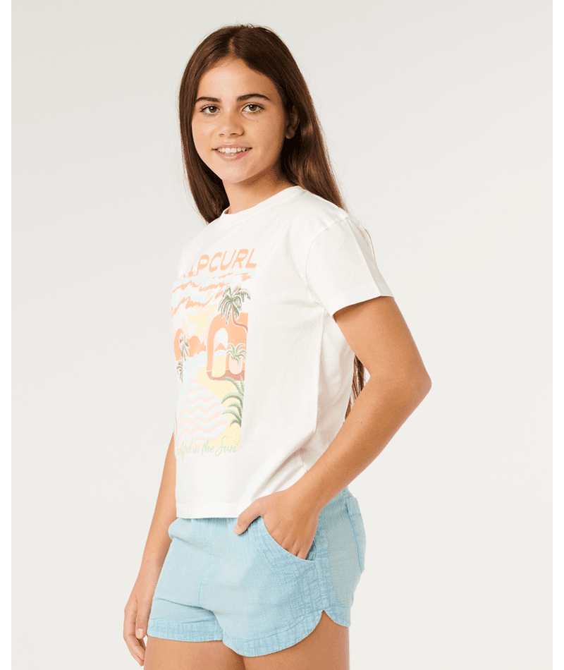 HALF MOON BAY RELAXED TEE - GIRL - Rip Curl06ZGTE-BONE-8