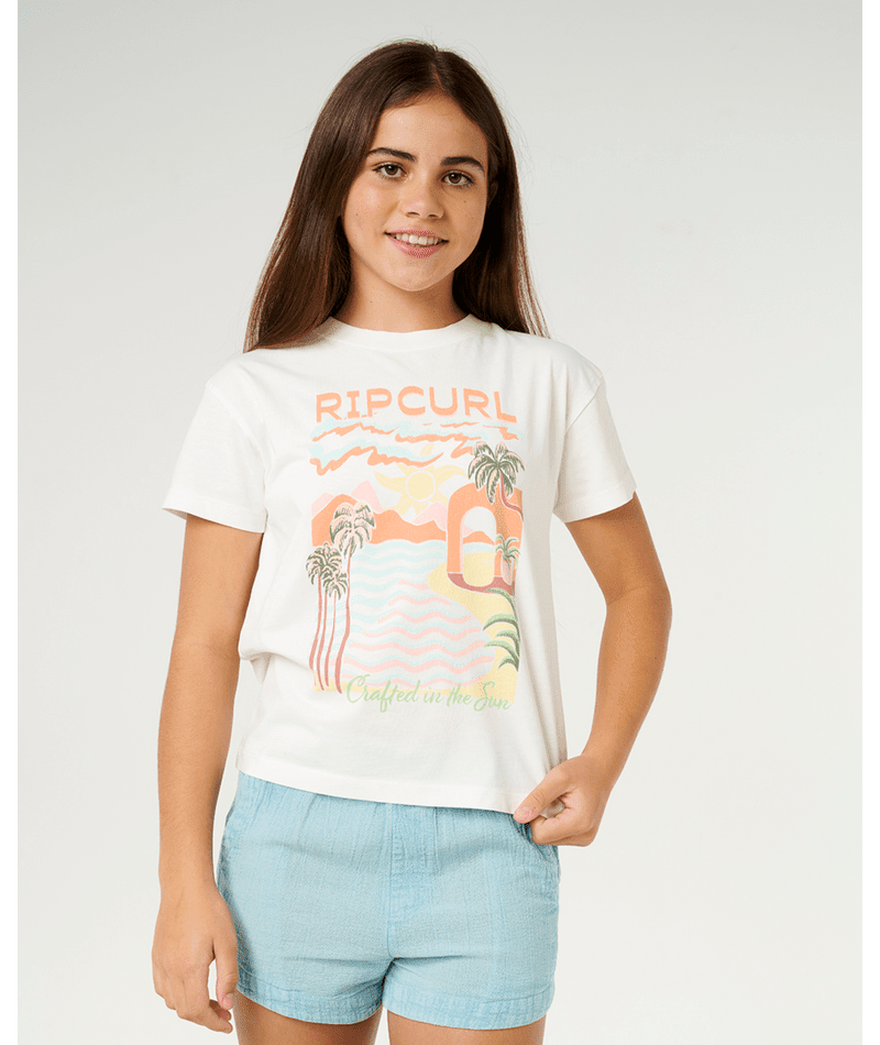 HALF MOON BAY RELAXED TEE - GIRL - Rip Curl06ZGTE-BONE-8