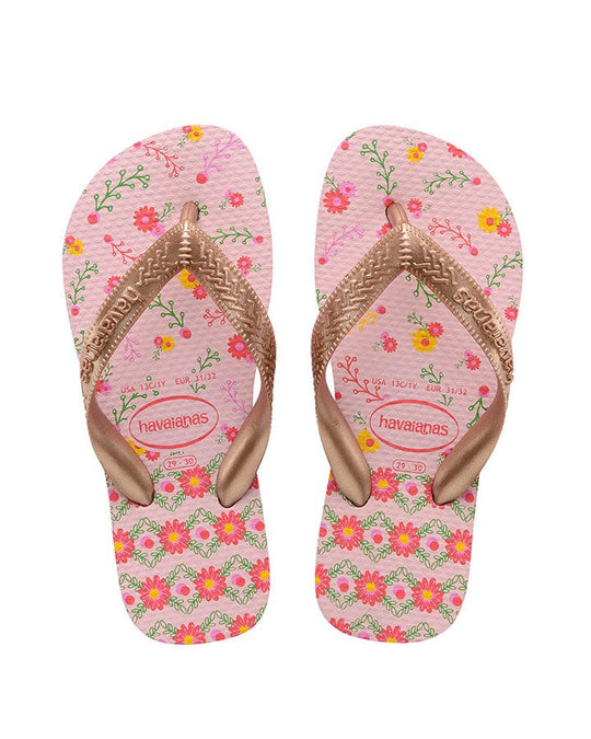 Havaianas Kids Flores Crystal Rose/Rose Gold