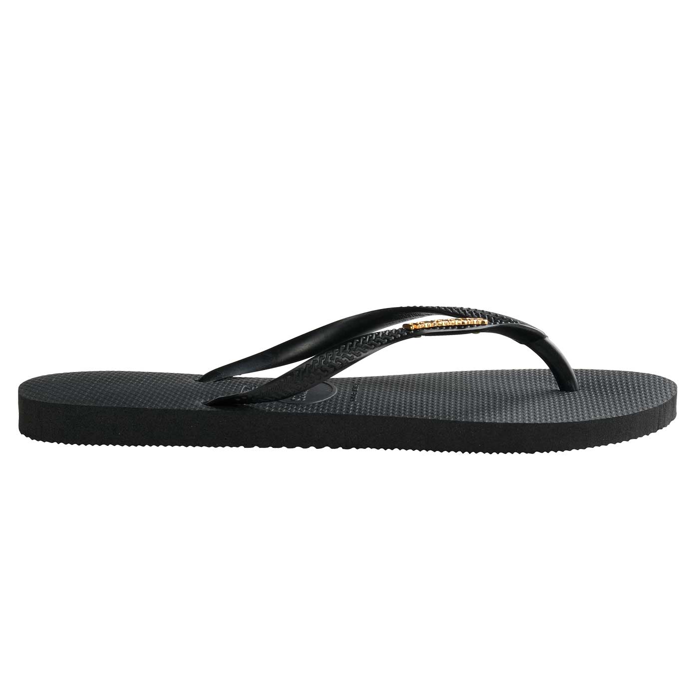 Havaianas Slim Metal Logo Black/Gold - HavaianasHSLG1924 - Black/Gold - 35to36