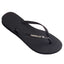 Havaianas Slim Metal Logo Crystal Black/Black - HavaianasHSLC0090 - Preto - 35to36